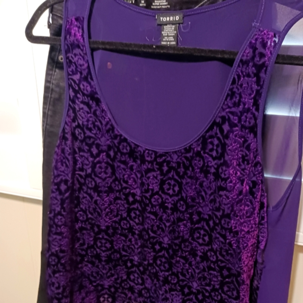 TORRID Purple popover top